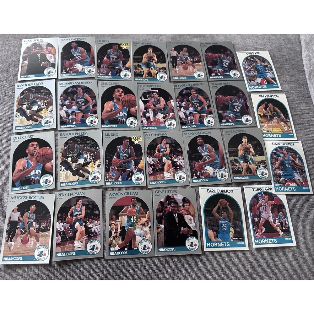 NBA Hornets Basketball Cards 1990 lot